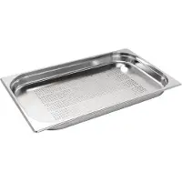 Vogue GN-Behälter Edelstahl 4cm GN1/1 gelocht