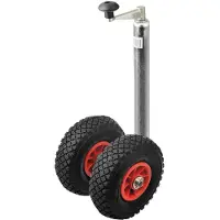 Pro Plus Doppeltes Stützrad mit Luftreifen - 300 kg