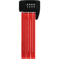 ABUS Faltschloss Bordo Lite 6055C SH - mit Halterung und Zahlencode - Extra-leichtes Zahlenschloss aus Spezialstahl - -Sicherheitslevel 7 - 85 cm - Rot