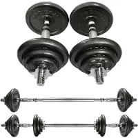 PROIRON PRKCAS20K, Verstellbare Kurzhantel, Schwarz, Eisenguss, 20 kg