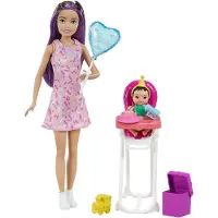 Barbie Skipper Babysitter Puppe, Geburtstag-Spielset mit Farbwechsel