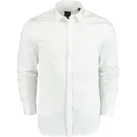 Armani Exchange für Herren. 8NZCBDZN10Z0113 Hemd Klassisch weiß (M), Lässig, Party, Baumwolle, Langarm