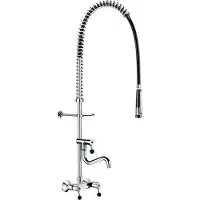 Delabie Geschirrspülbr. schw m.Wandmischer +Handbr.433010+Auslaufvent