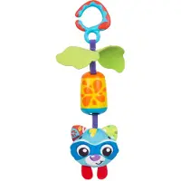 Playgro Cheeky Chime Rocky Waschbär Kinderwagenspielzeug, Babyspielzeug