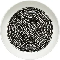 Marimekko - Oiva Räsymatto Teller tief Ø 20,5 cm, schwarz / weiß