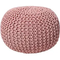 Beliani Bilini Hocker 50 x 35 cm rosa CONRAD