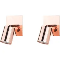 Beliani Wandleuchte Kupfer Metall 2er Set verstallbar Industrie Look Moderne Deckenleuchte