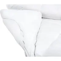 Beliani Matratzentopper Weiß Baumwolle 90 x 200 cm Weich Waschbar mit Befestigung Paspel Matratzenschoner Matratzenauflage für Einzelbett