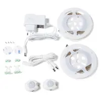Beliani LED-Streifen weiß 2 x 120 cm mit Bewegungsmelder ATRATO