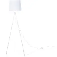 Beliani Stehlampe weiss 149 cm Trommelform SAMBRA