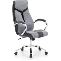Beliani Bürostuhl Grau höhenverstellbar bequemer Drehstuhl Modernes Design
