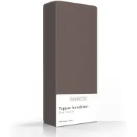 Romanette Topper Spannbettlaken Taupe (Baumwolle)-160 x 200 cm