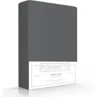 Romanette Spannbettlaken Anthrazit (Baumwolle)-200 x 200 cm