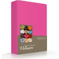 Romanette Spannbettlaken Fuchsia Rosa (Velours)-2-personen (140/150 x 200/210/220 cm)