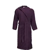 The One Towelling Unisex Bathrobe Hooded Bademantel T1-BH plum XXL/3XL