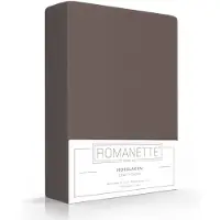 Romanette Spannbettlaken Taupe (Baumwolle)-90 x 200 cm