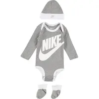 Nike Geschenkbox - Krabbelschuhe/Mütze/Body l/ä - Kastanienbraun - - 0-6 mt - Body L/Ä
