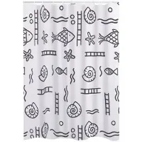 RIDDER Duschvorhang Textil 240x180 cm Neptun grau