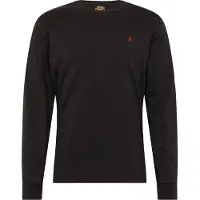 Ralph Lauren für Herren. 710671468001 Schwarzes Custom Slim Fit Jersey-Strick-T-Shirt (XXL), Lässig, Baumwolle, Langarm