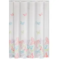 RIDDER Duschvorhang Folie Papillon ca. 180x200 cm, semitransparent-multicolor,
