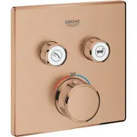 GROHE Grohtherm SmartControl Thermostat mit zwei Absperrventilen, 29124DL0, Farbe: Warm sunset gebürstet
