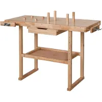 TecTake Holzwerkbank 117 x 47,5 x 83 cm