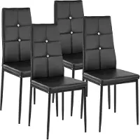 TecTake Set Esszimmerstuhl Julien gepolstert mit Kunstlederbezug 40 x 42 x 97 cm