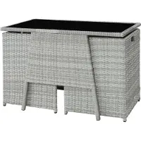 TecTake Rattan Sitzgruppe Lausanne für 2 Personen
