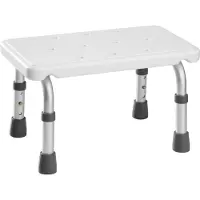 TecTake Badewannen-Einstiegshilfe aus Aluminium und Kunststoff 41 x 26 x 21 – 26,5 cm