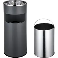 TecTake - Standaschenbecher - Farbe anthrazit - Bodenaschenbecher - 402283