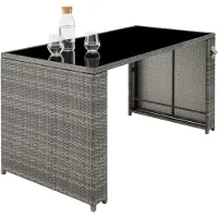 TecTake Rattan Sitzgruppe - UV-beständiges Polyrattan, Wasserabweisende Polster