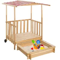 TecTake Sandkasten und Spielveranda