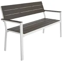 TecTake Gartenbank Line 2-Sitzer mit Aluminiumrahmen 128x59x88cm