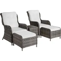 TecTake Aluminium Rattan Sitzgruppe Benissa für 2 bis 4 Personen