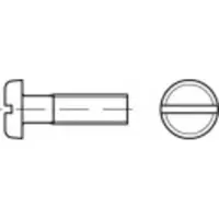 Toolcraft 104550 Flachkopfschrauben M8 10 mm Schlitz DIN 85 Stahl galvanisch verzinkt 100 St.
