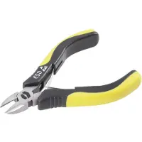 Toolcraft TO-6763704, Hand-Draht-/Kabelschneider, Schwarz, Gelb, Schwarz, Edelstahl, Gelb, 60 HRC, 1,4 mm, 11 cm