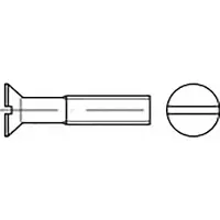 Toolcraft TO-6867399 Senkschrauben M8 12 mm Schlitz Stahl verzinkt 100 St.