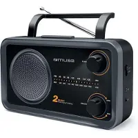 Muse M-06DS, Tragbar, Analog, FM, MW, 7,62 cm (3"), 3,5 mm, Schwarz, Grau