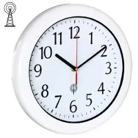Monzana Wanduhr Funk Wasserdicht Groß 30cm Modern mit Batterien Küchenuhr Analog Zeitumstellung automatisch Haushalt Funkuhr Weiß
