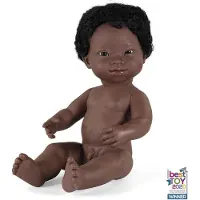 Miniland Afrikanische Babypuppe Mit Down-syndrom 38 Cm Schwarz Schwarz One Size