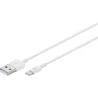 Goobay 54600, 1 m, Lightning, USB A, Männlich, Männlich, Weiß
