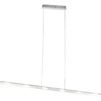 QAZQA Design-Hängelampe Stahl mit Touch-Dimmer inkl. LED - Platin