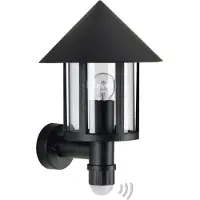 Albert 661825 Wandleuchte Typ Nr. 1825 - Farbe: schwarz, mit BWM für 1 x Lampe, E27