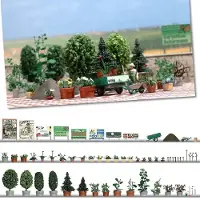 Busch 1211 H0 Sæt med blomster- og plantepotter Byggesæt