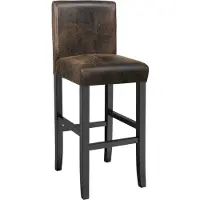 TecTake - 4 Barkrukken van imitatieleer oud bruin - 403585
