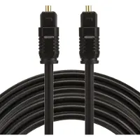 Ginza.se Optical Fibre Connecting Cable ODT Male Plug (Toslink), 5 m, TOSLINK, TOSLINK, 5 m, Schwarz