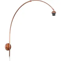 QAZQA - Moderne Wandleuchte Stahl I Silber I nickel matt ohne Schirm - Arc I Wohnzimmer I Schlafzimmer - Stahl Rund I Länglich - LED geeignet E27