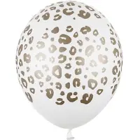 Party Deco Balloons 30 cm, Spots, Pastel Pure White (1 pkt / 50 pc.)