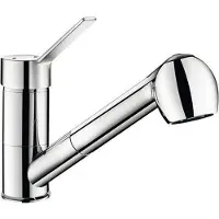 Delabie SPT-EHM, EP, Schwenkauslauf, H105mm, Auszugbrause, Bediengr.