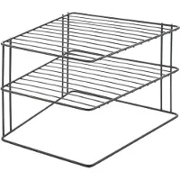 Metaltex Palio Lava Eckschrankeinsatz 2-Etg 25x25x19cm TouchTherm ,Schwarz,3 PIA